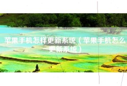 苹果手机怎样更新系统（苹果手机怎么更新系统）