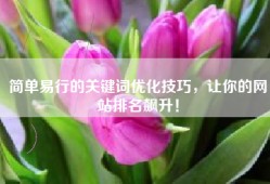 简单易行的关键词优化技巧，让你的网站排名飙升！