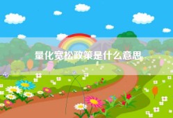 量化宽松政策是什么意思