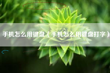 手机怎么用键盘（手机怎么用键盘打字）